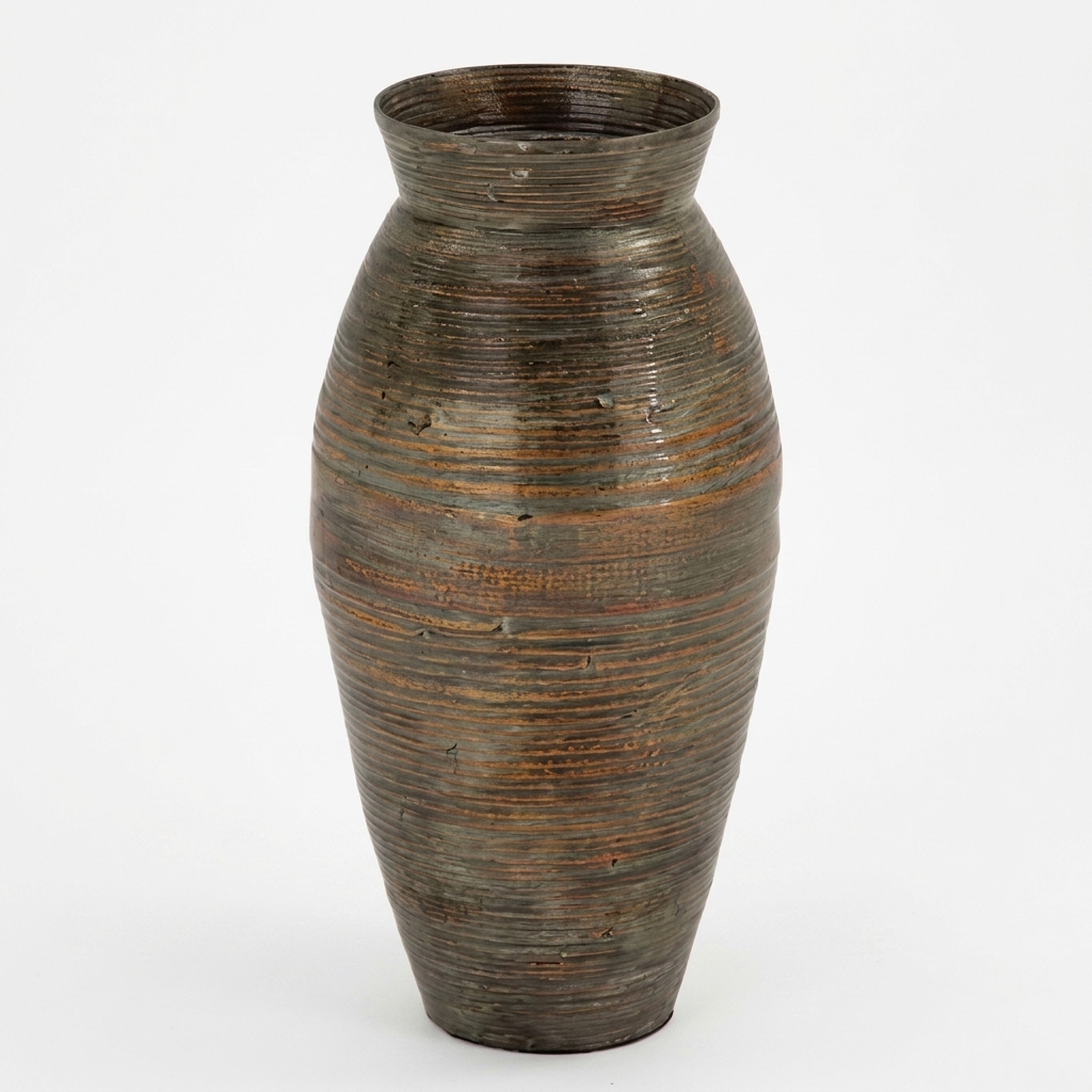 20 Inch Brown Bamboo Decorative Vase - product photo
